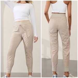 Athleta Attitude Jogger Pants In Abalone Color Size 2 GUC Mid Rise Lightweight